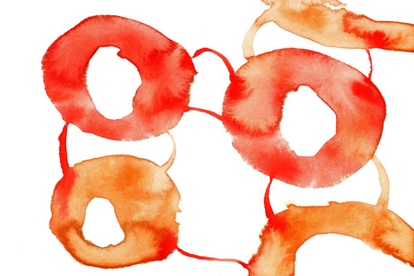 Bleeding donuts // 3:2 // watercolor // 2021 // 3557 views