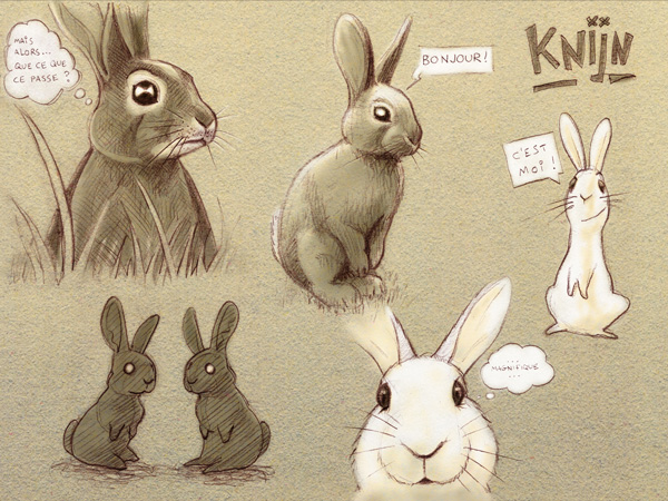 Rabbit sketch // 27 x 19 cm // pencil and digipaint // 2018 // 46532 views