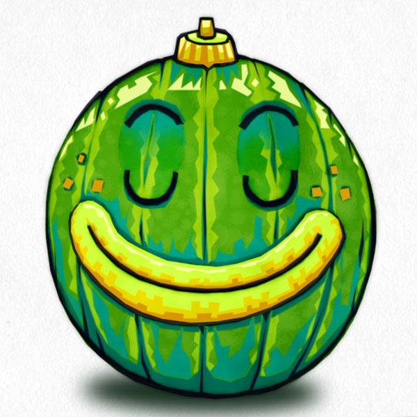 Melon face // 1:1 // digital painting // 2019 // 4475 views