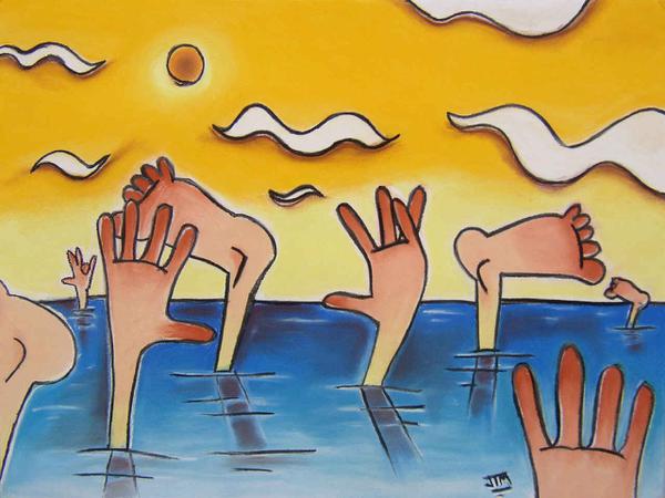 Ocean with limbs // 65 x 50 cm // pastel on ingres paper // 2003 // 8961 views
