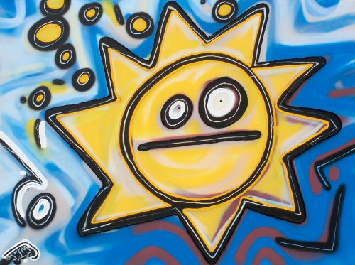 Morning sun // 80 x 60 cm // graffiti and acryllic paint on canvas // 2006 // 9864 views