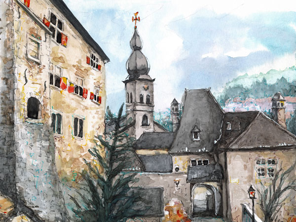 Stolberg castle in winter // A4 // waterolor on paper // 2023 // 153 views