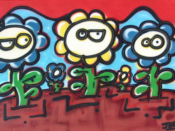 Sunflowers // 120 x 90 cm // graffiti on canvas // 2006 // 12792 views