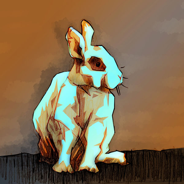 Bunny believes // 10 x 10 cm // pen and digital paint // 2022 // 594 views