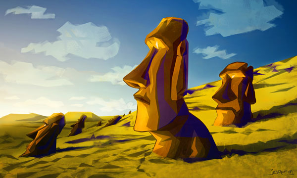 Rapa Nui nostalgia // 5:3 // digital painting // 2021 // 4280 views